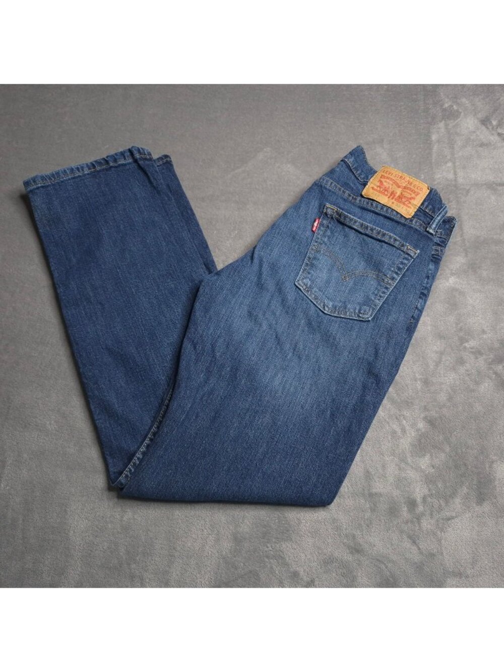 Levis Mens 514 Straight Fit Flex Jeans 30 Medium Wash Stretch Pockets